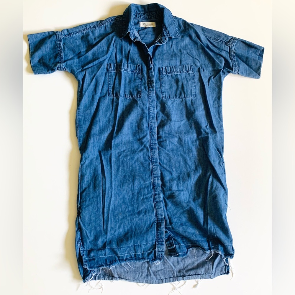 Madewell denim short sleeve dress size xxs